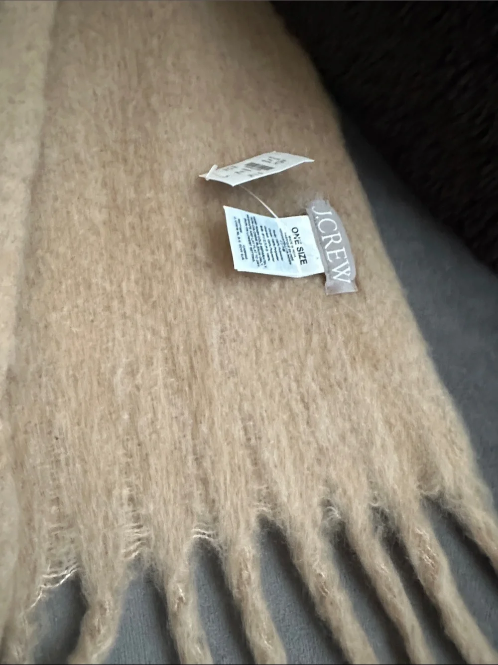J. Crew Beige/Taupe Plush Scarf